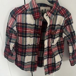 Kiel James Patrick Red and Blue Plaid Kids Shirt